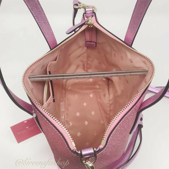 NEW KATE SPADE LOLA GLITTER SATCHEL & CARD HOLDER - Picture 7 of 12